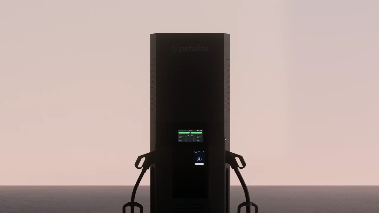 Petalite electric vehicle charging unit in a product reveal