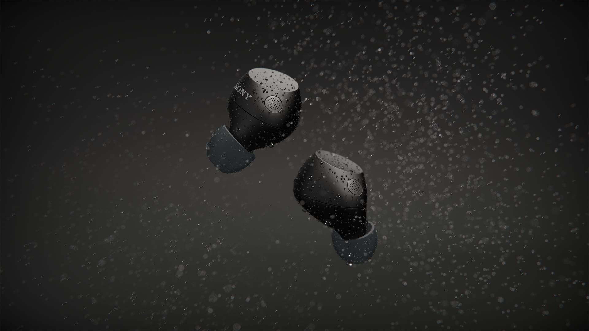 Sony earbuds product animation still